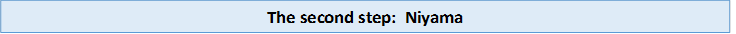 The second step:  Niyama